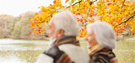 senior adult - Older couple standing in park Stock Photo - Premium Royalty-Free, Code: 6113-06721306