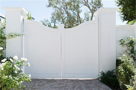 White gate Foto de stock - Sin royalties Premium, Código: 6113-06898686