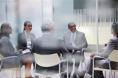 people at work conference room windows - Business people meeting in office Stock Photo - Premium Royalty-Free, Code: 6113-06899042