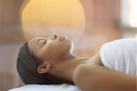 spa tranquility - Woman having massage at spa Stock Photo - Premium Royalty-Free, Code: 6113-07147351