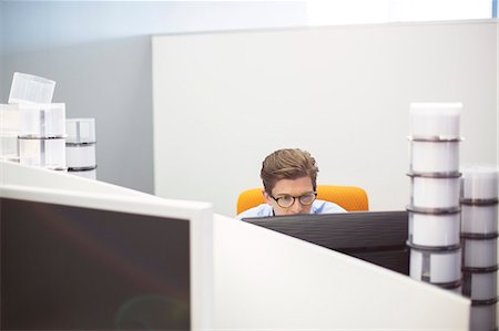 reading glasses top view - Businessman working at desk Stock Photo - Premium Royalty-Free, Code: 6113-07147850