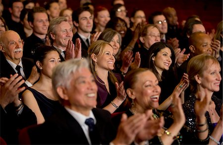 Clapping theater audience Stock Photo - Premium Royalty-Free, Code: 6113-07159357