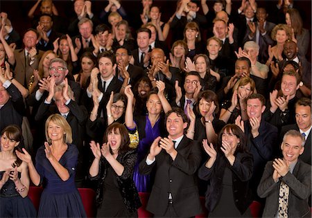 Clapping theater audience Stock Photo - Premium Royalty-Free, Code: 6113-07159369