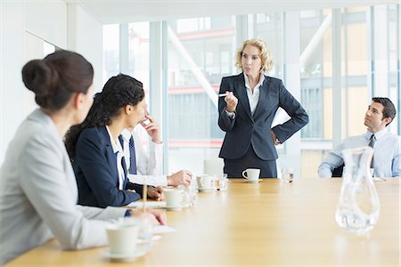 direction (leadership) - Business people talking in meeting Photographie de stock - Premium Libres de Droits, Code: 6113-07160409