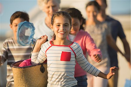 siblings mature - Multi-generation family on beach Stock Photo - Premium Royalty-Free, Code: 6113-07242488