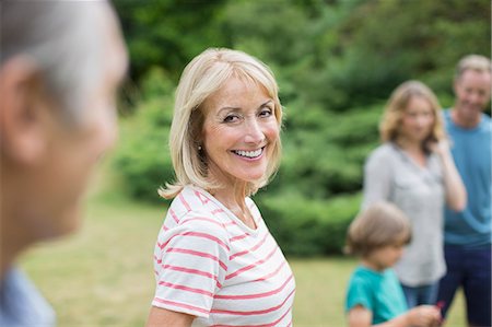 Multi-generation family outdoors Stock Photo - Premium Royalty-Free, Code: 6113-07242417