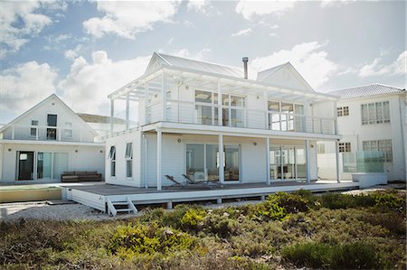 strandhaus - White beach houses Foto de stock - Sin royalties Premium, Código: 6113-07242615