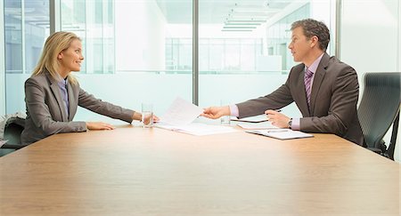 people office two man - Business people talking in meeting Stock Photo - Premium Royalty-Free, Code: 6113-07243109