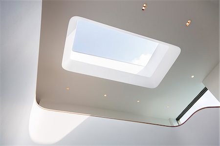Skylight and recessed lights of modern house Stock Photo - Premium Royalty-Free, Code: 6113-07542663