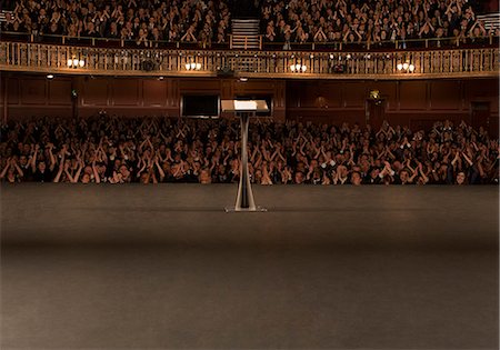 performance audience - Podium on stage in theater Stock Photo - Premium Royalty-Free, Code: 6113-07542912