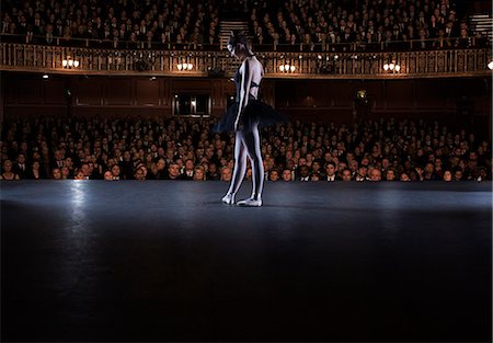 Ballet dancer performing on stage in theater Stock Photo - Premium Royalty-Free, Code: 6113-07542917