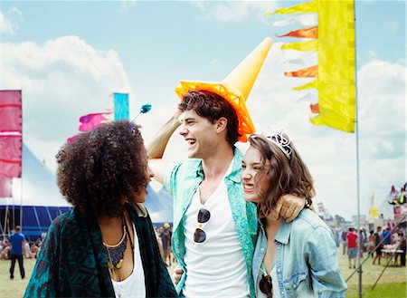 simsearch:6113-07564752,k - Friends at music festival Stock Photo - Premium Royalty-Free, Code: 6113-07564793