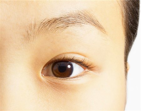 Extreme close up of brown eye Photographie de stock - Premium Libres de Droits, Code: 6113-07565275
