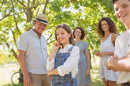 parent and teen portrait - Family enjoying the outdoors together Stock Photo - Premium Royalty-Free, Code: 6113-07762540