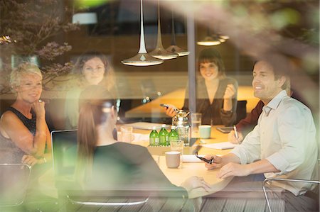 people light happy - Business people talking in office meeting Stock Photo - Premium Royalty-Free, Code: 6113-07906217