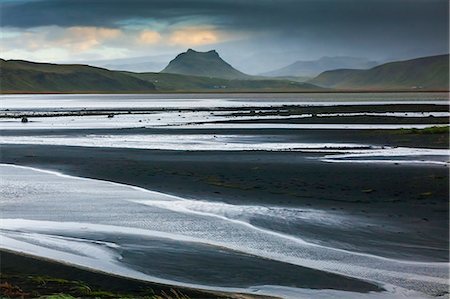 dyrholaey - Black sand beach, Dyrholaey, Iceland Stock Photo - Premium Royalty-Free, Code: 6113-08088346