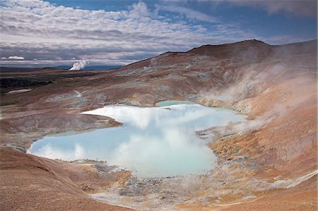 Mineral pool, Krafla, Myvatn, Iceland Photographie de stock - Premium Libres de Droits, Code: 6113-08088336