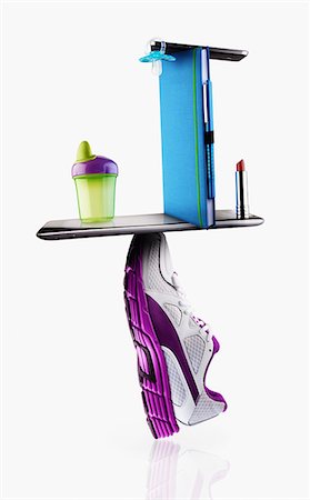 people smart phone workout not innovation not office - Life balance still life concept Stock Photo - Premium Royalty-Free, Code: 6113-08184250