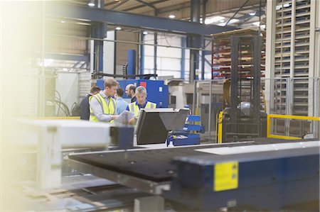 powerful male blue collar - Supervisor and workers in steel factory Stock Photo - Premium Royalty-Free, Code: 6113-08655292