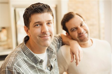 Portrait confident male gay couple Stock Photo - Premium Royalty-Free, Code: 6113-08947292