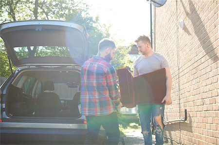 roommate (male) - Male gay couple moving furniture Stock Photo - Premium Royalty-Free, Code: 6113-09168888