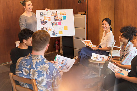 part of the group teens - Creative designers discussing proofs in meeting Stock Photo - Premium Royalty-Free, Code: 6113-09179168