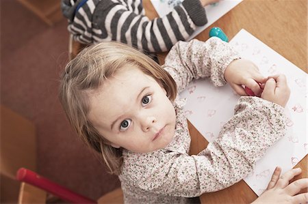 paint child drawing - Children In Nursery School, Kottgeisering, Bavaria, Germany, Europe Stock Photo - Premium Royalty-Free, Code: 6115-06778749