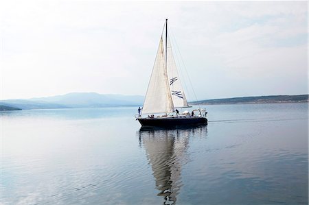 simsearch:6115-06733090,k - Croatia, Sailboat on the move Stock Photo - Premium Royalty-Free, Code: 6115-06732863