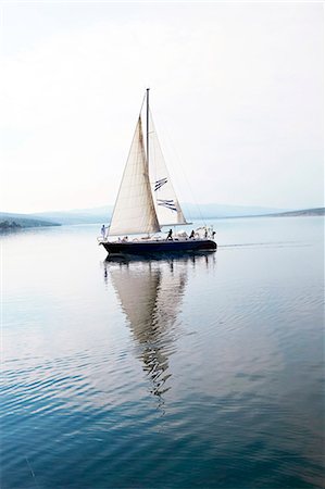 simsearch:6115-06733090,k - Croatia, Sailboat on the move Stock Photo - Premium Royalty-Free, Code: 6115-06732864