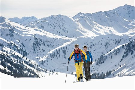 simsearch:6115-06966977,k - Backcountry skiers on the move, Alpbachtal, Tyrol, Austria, Europe Stock Photo - Premium Royalty-Free, Code: 6115-06967087