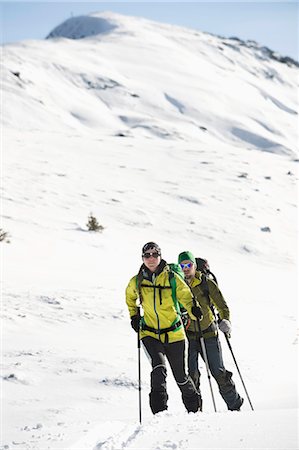 simsearch:6115-06967096,k - Backcountry skiers on the move, Alpbachtal, Tyrol, Austria, Europe Stock Photo - Premium Royalty-Free, Code: 6115-06967088