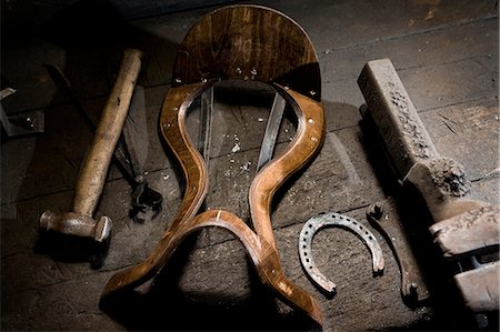 Variety of blacksmith tools, Landshut, Bavaria, Germany Foto de stock - Sin royalties Premium, Código: 6115-06967113