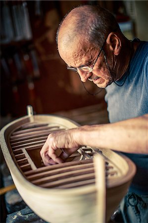 Boatbuilder, Island Hvar, Stari Grad, Dalmatia, Croatia Foto de stock - Sin royalties Premium, Código: 6115-06967227