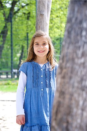 simsearch:6115-07109681,k - Girl with blond hair in the playground, Munich, Bavaria, Germany Stock Photo - Premium Royalty-Free, Code: 6115-07109667