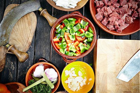 simsearch:649-07710501,k - Ingredients for Goulash Stew Stock Photo - Premium Royalty-Free, Code: 6115-07282745