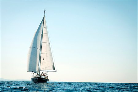 Sailboat on the move, Adriatic Sea, Croatia Foto de stock - Sin royalties Premium, Código: 6115-07539677