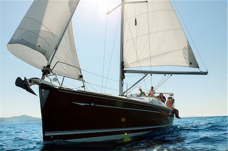 Young people sailing together, Adriatic Sea, Croatia Stock Photo - Premium Royalty-Free, Code: 6115-07539678