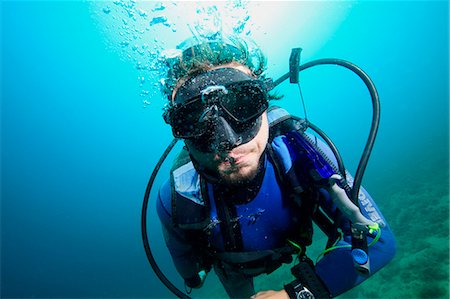 Diving, Portrait of Diver, Adriatic Sea, Croatia, Europe Foto de stock - Sin royalties Premium, Código: 6115-07539844