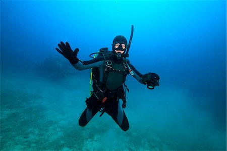 Diving, Adriatic Sea, Croatia, Europe Foto de stock - Sin royalties Premium, Código: 6115-07539850