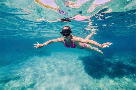 pictures of woman snorkeling underwater - Woman Diving in Adriatic Sea, Dalmatia, Croatia Stock Photo - Premium Royalty-Free, Code: 6115-08066686