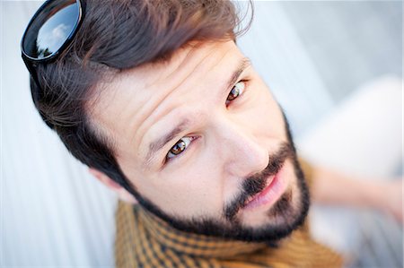 simsearch:6115-08101193,k - Portrait of young man with beard and brown hair Stock Photo - Premium Royalty-Free, Code: 6115-08100931
