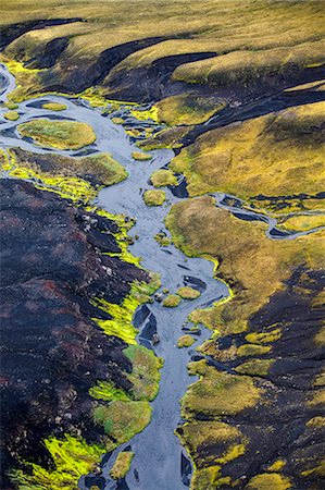 simsearch:6115-08101195,k - Riverbed in rocky landscape, Iceland Stockbilder - Premium RF Lizenzfrei, Bildnummer: 6115-08101196