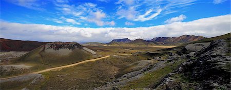 Mountain scenery, Landmannalaugar, Iceland Foto de stock - Sin royalties Premium, Código: 6115-08101290