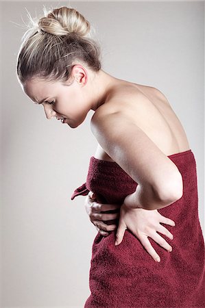 simsearch:6115-08105110,k - Young woman wrapped in towel Stock Photo - Premium Royalty-Free, Code: 6115-08105070