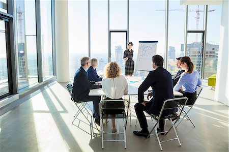 Female architect giving presentation in business meeting Stock Photo - Premium Royalty-Free, Code: 6115-08416307
