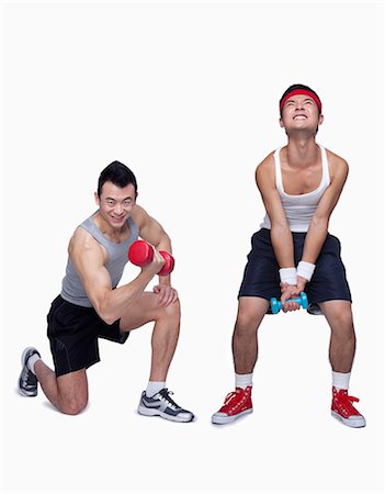 sweaty asian men - athletic man and workout beginner Stock Photo - Premium Royalty-Free, Code: 6116-07085237