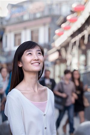 simsearch:6116-07086388,k - Portrait of Young Woman Outdoors in Beijing Stock Photo - Premium Royalty-Free, Code: 6116-07235331