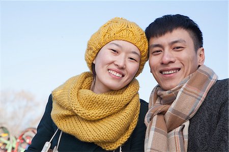 simsearch:6116-07086581,k - Young Couple Outside in winter, Beijing Stock Photo - Premium Royalty-Free, Code: 6116-07235519