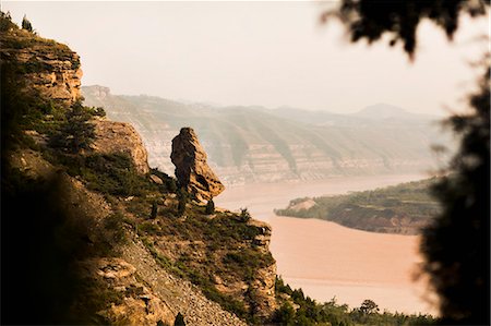 shanxi province - Reforested areas in the mountains, Shanxi Province, China Photographie de stock - Premium Libres de Droits, Code: 6116-07236517