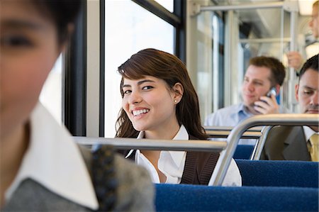 simsearch:6116-08945618,k - Commuters on light rail Stock Photo - Premium Royalty-Free, Code: 6116-08945621